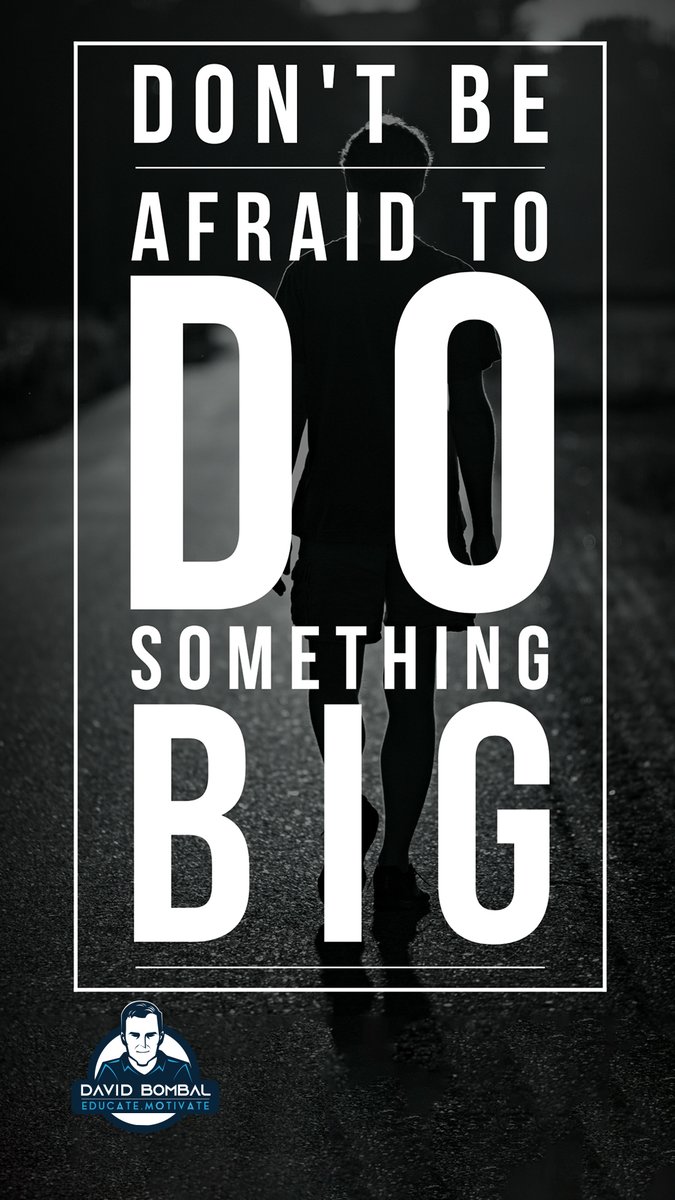 Don't be afraid to do something big.

#DailyMotivation #inspiration #motivation #bestadvice #lifelessons #changeyourmindset
