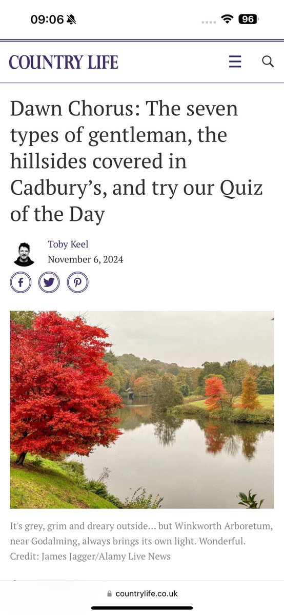 JamesOJagger's tweet photo. Exciting news from James Jagger Photography from the last couple of weeks…
2 x features in Country Life Magazine (a 1st for James), featuring the autumnal gem that is Winkworth Arboretum near Godalming in Surrey. 
#jamesjagger #alamy #JJP #jamesjaggerphotography #alamylivenews https://t.co/FILlbBD8YH