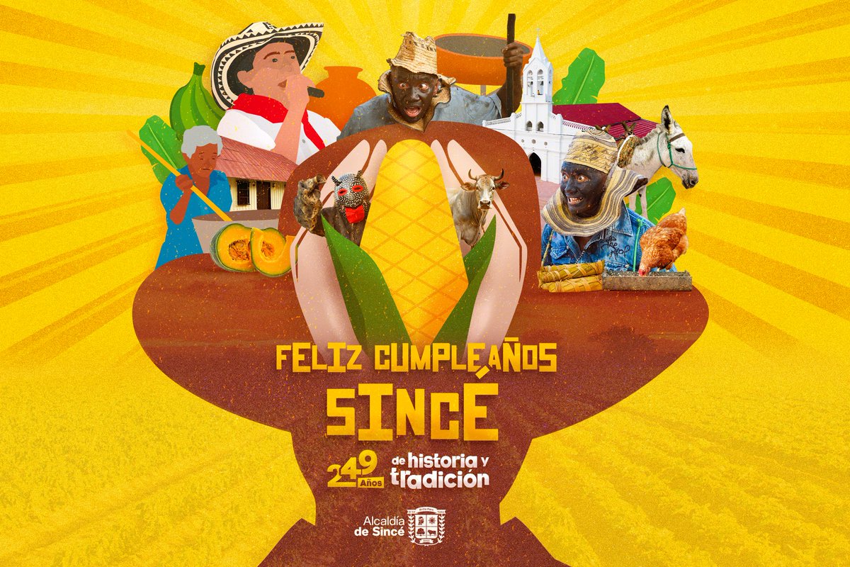 AndresAldanaPa's tweet photo. Feliz cumpleaños a mi Sincé del alma. Son 249 de historia, de lucha, y de forjar gente buena y trabajadora. Ser sinceano es un orgullo. Es cultura, tradiciones, buenas costumbres y mucha identidad.
Seguiremos trabajando duro para verte mejor cada día, mi Sincé querido. https://t.co/TiTzH4mgfn
