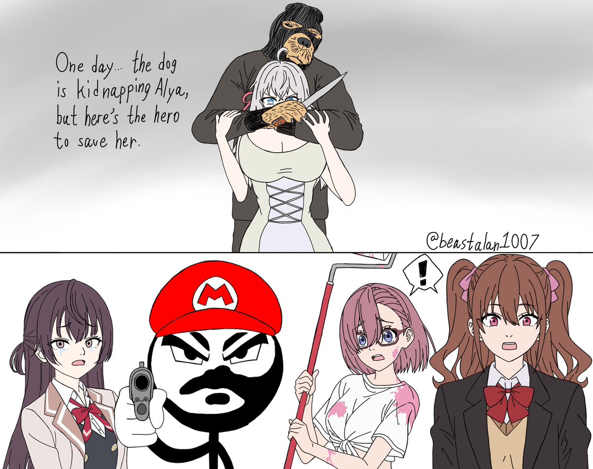 beastalan1007's tweet image. #alya #roshidere #25dimensionalseduction #anime
What the dog doing…🤨