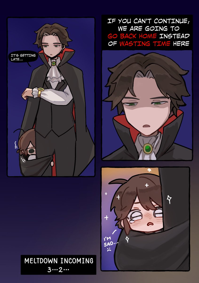 I wanna draw the alternative ending but I probably won't put in as much effort to colour everything _(:_」∠)_
2/2