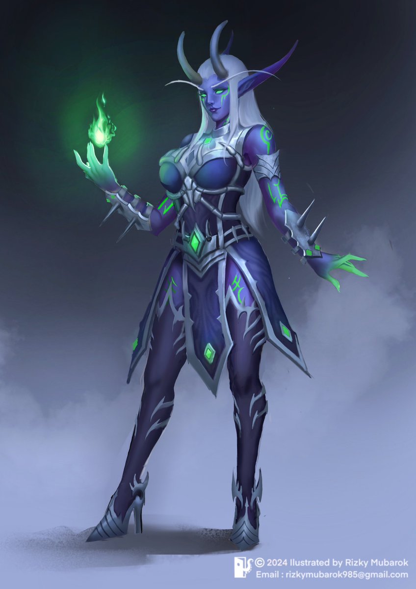 Commission done for <a href="/DimsensionLord1/">DimensionLord1</a> thank u so much .
For commission please DM or email me : rizkymubarok985@gmail.com 
#wow #worldofwarcraft #elf #characterdesign #commission #digitalpainting