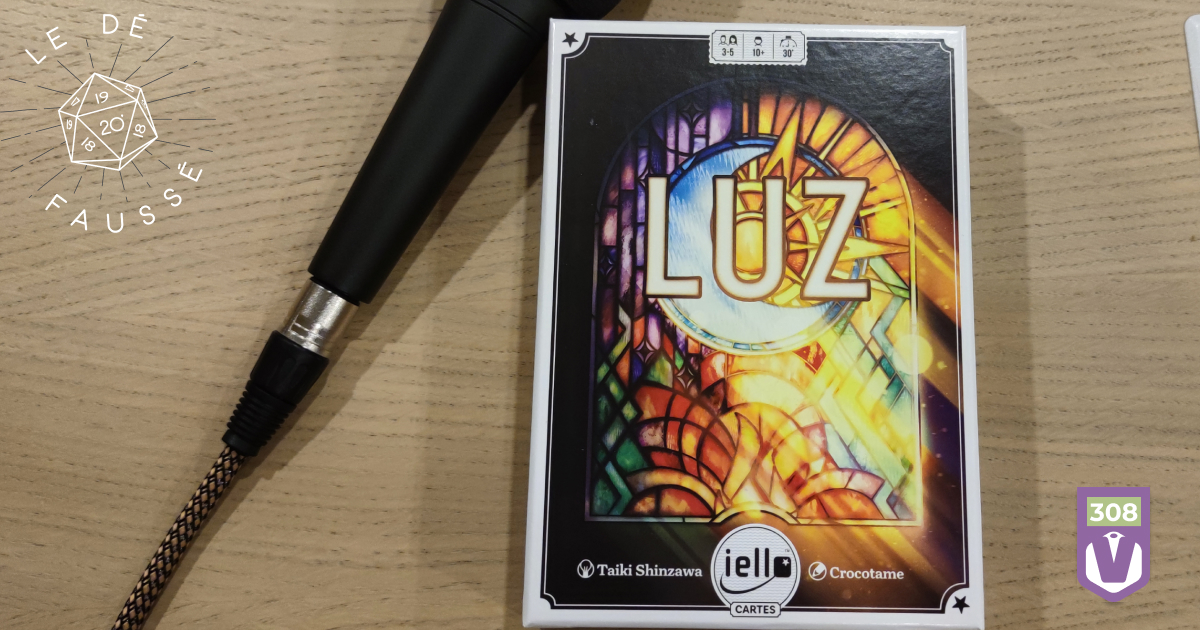 Nous profitons de la présence de Marine et Robin du <a href="/GrenierLudique/">Le Grenier ✨ | Petits objets pour grands joueurs</a>  pour jouer à Luz, ce jeu de pli édité par <a href="/IELLO_France/">IELLO</a>  dans lequel on voit toutes les cartes… sauf les nôtres.

🎲 Luz 
⚙️ Taiki Shinzawa 
🎨 Crocotame 

🎙 vaisseauhypersensas.fr/defausse/7/308