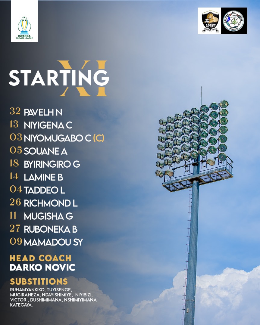 Today's Starting XI against Rutsiro FC

#APRFC
