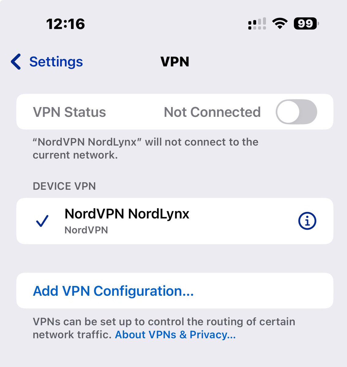 CreamCakesRock's tweet photo. @NordVPN keep getting error message when trying to connect to vpn. Have re-logged in but nothing happening https://t.co/ZDD0Ep16bA