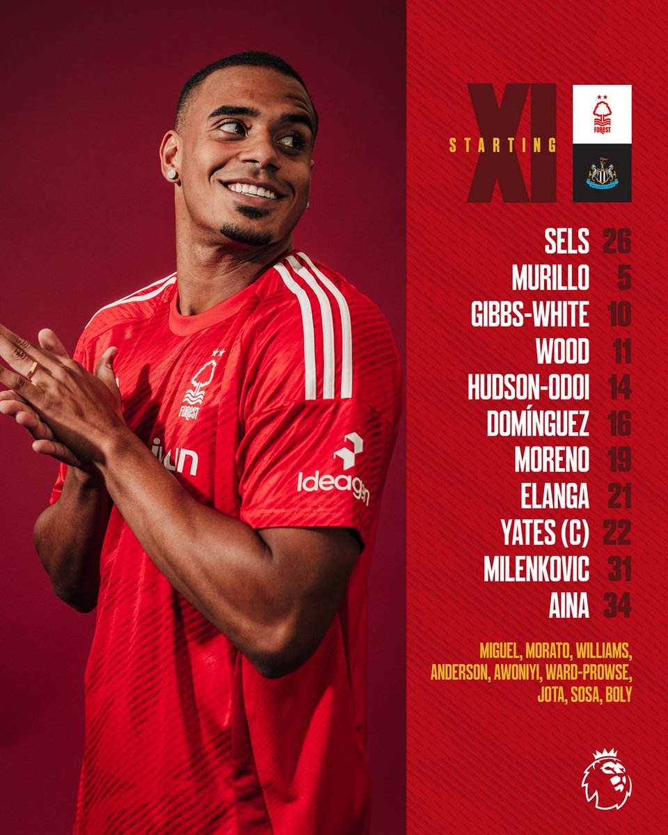 NFFC's tweet image. Your Forest XI to face Newcastle United. 👊