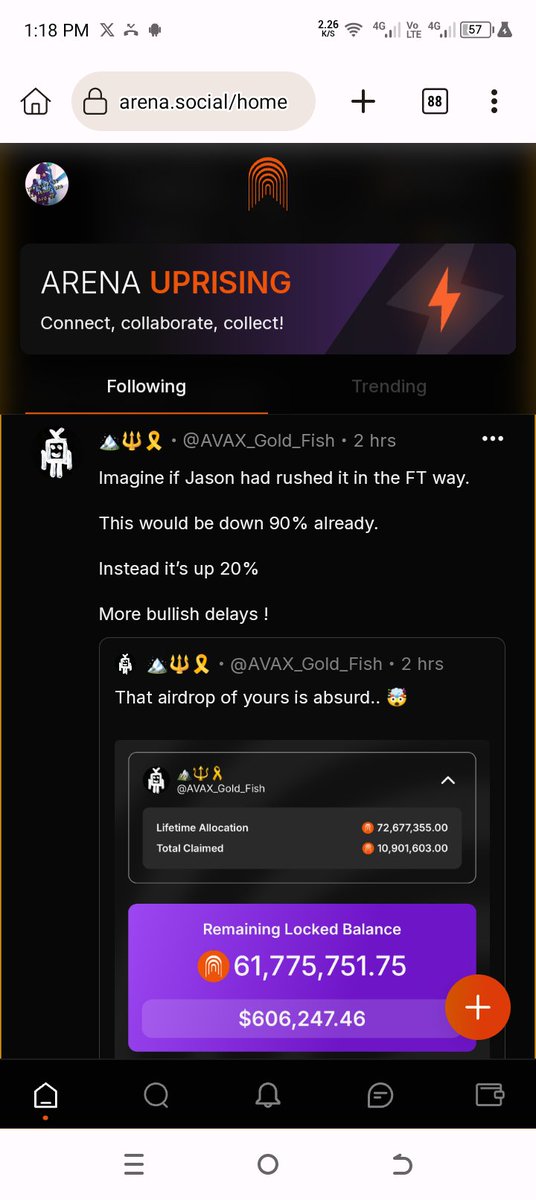 Geraldshedrack2's tweet photo. #SocialFi 
Generating our big idea with the brightest minds 🌠🌌 
Join via 👉👉 https://t.co/RBN24VSb69
To know more 🌟⭐
$THE ARENA APP we trust 💥💥 https://t.co/1O5i2n8agl