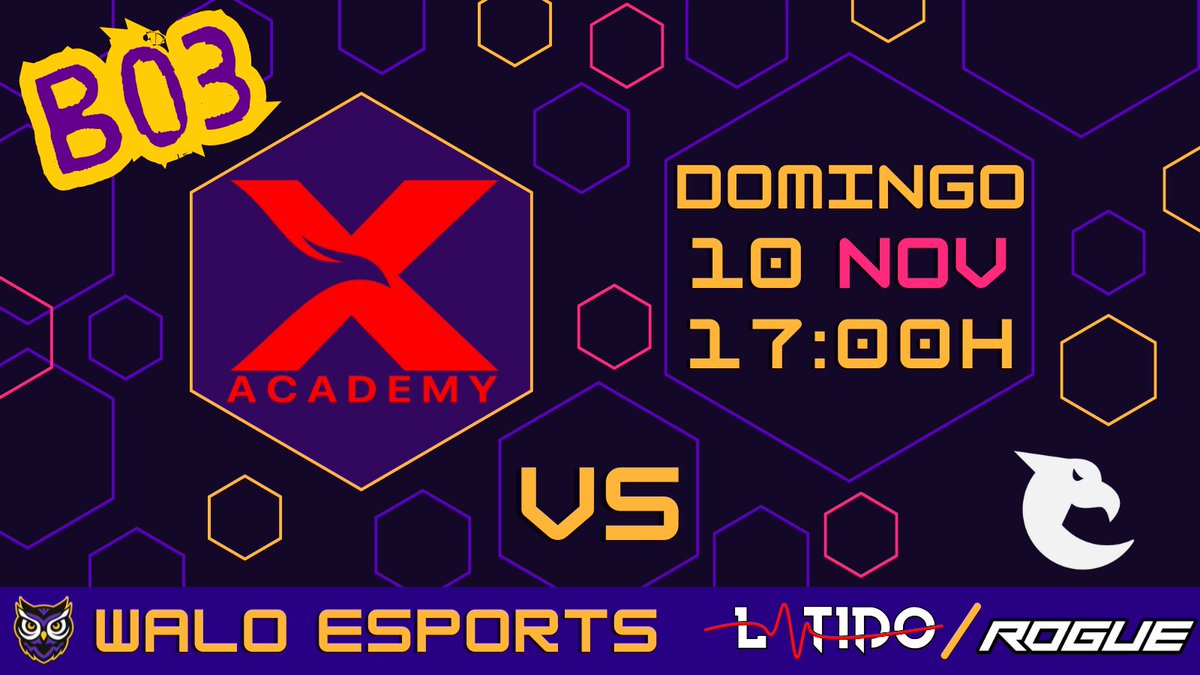 WaloESP's tweet photo. 🦉MATCHDAY🦉
Nuestros chicos de la academia se enfrenta hoy a @fnxclub academy a las 17:00 en la tercera jornada de @LEAmateur_ 🫡
¡A POR TODAS! 💪🏼

#WaloMini 💜🦉
#WALOARMY 🔥😎 https://t.co/si6SC0aXMN