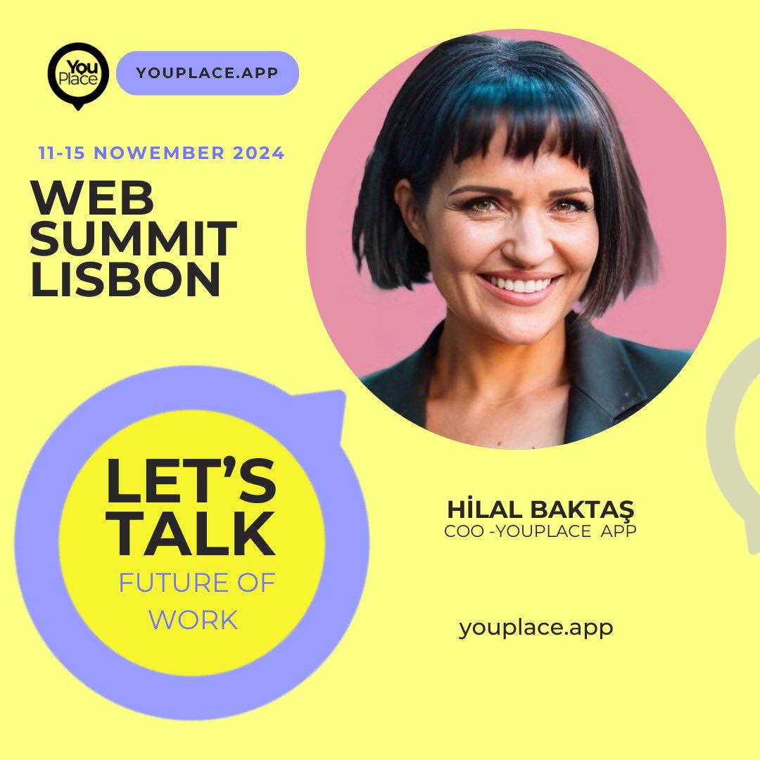 hilal_baktas's tweet photo. Hey! @youplaceapp at @WebSummit in Lisbon https://t.co/qd2DwU9QjX
