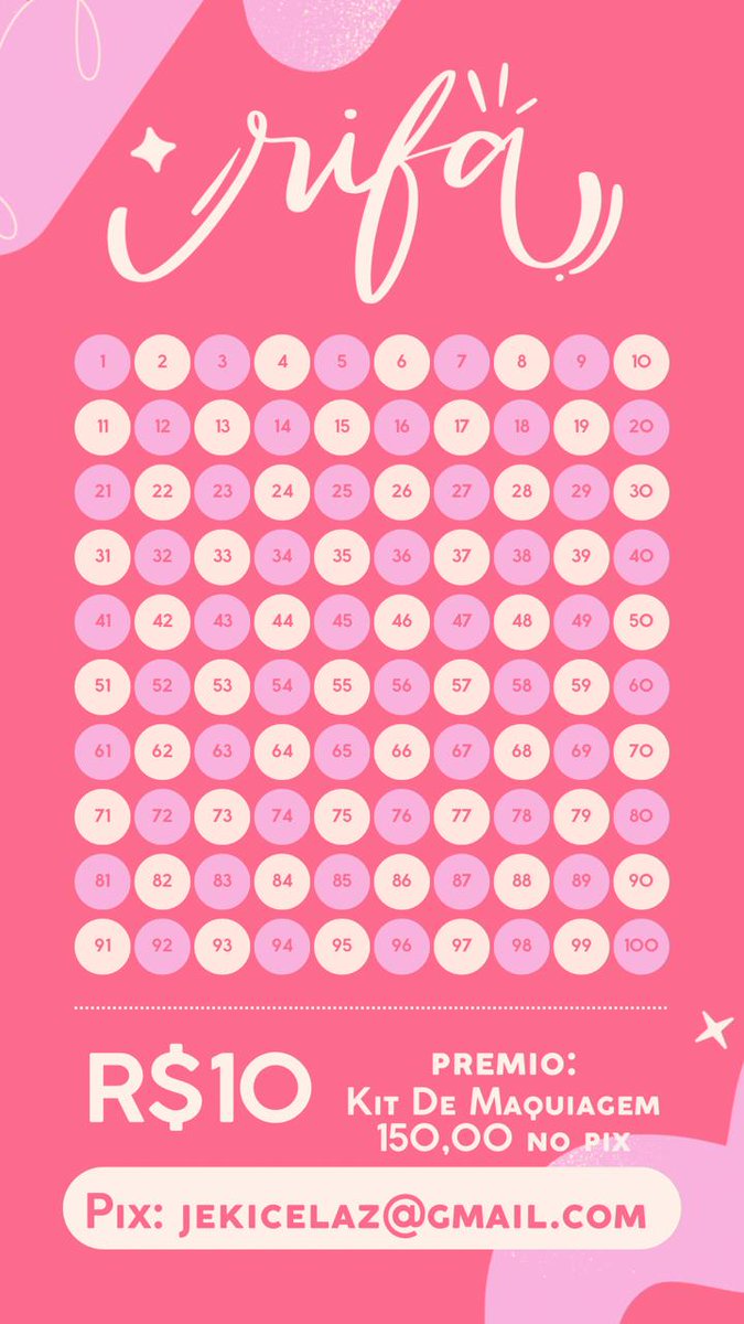 Bom dia, Pessoal!!!

Estou fazendo essa rifa para um tratamento de canal que eu preciso fazer. O tratamento é caro e no momento eu não consigo arcar sozinha. Meu dente tá muito inflamado e preciso desse tratamento com urgência. Pfff me ajudem, ou me ajudem dando rt. 😭