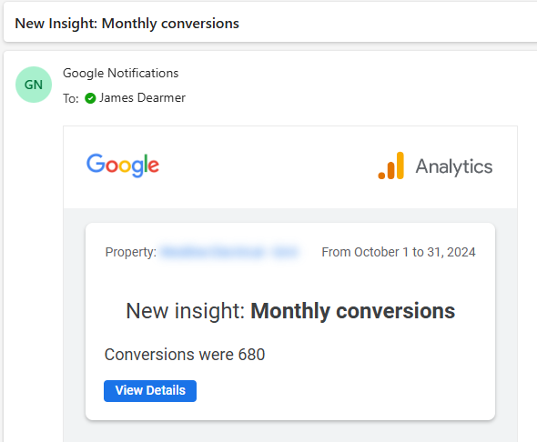 Did you know you can schedule daily, weekly and monthly reports in Google Analytics? 

Automated email reports provide insights for both us and our client on the websites progress and number of conversions (leads) for the month.

#GoogleAnalytics #Conversion #Website #Rushax