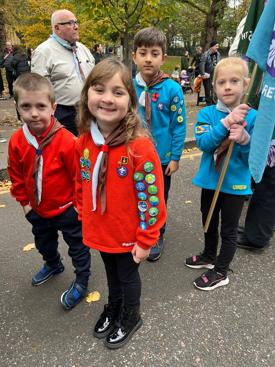 Our Squirrels, Beavers and Scouts did brilliantly as always, representing the group at the Remembrance Parade this morning - well done to everyone who came along and took part!