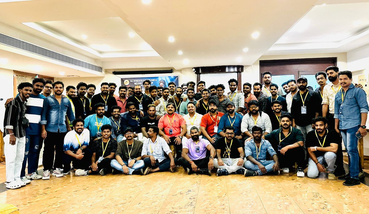 JOJIAF's tweet photo. Allu Arjun craze in Kerala to be continued...

Successfully conducted AFWA Annual meeting 2024 at Trissur.

We decided to blast #Pushpa2TheRule 
#Pushpa2TheRuleOnDec5th https://t.co/wUKHKjfwXP