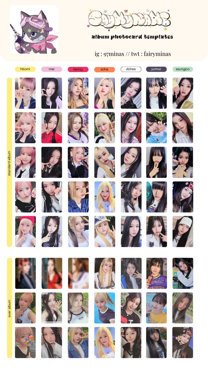 say my name album photocards template (1/2) - updated with jjmuze