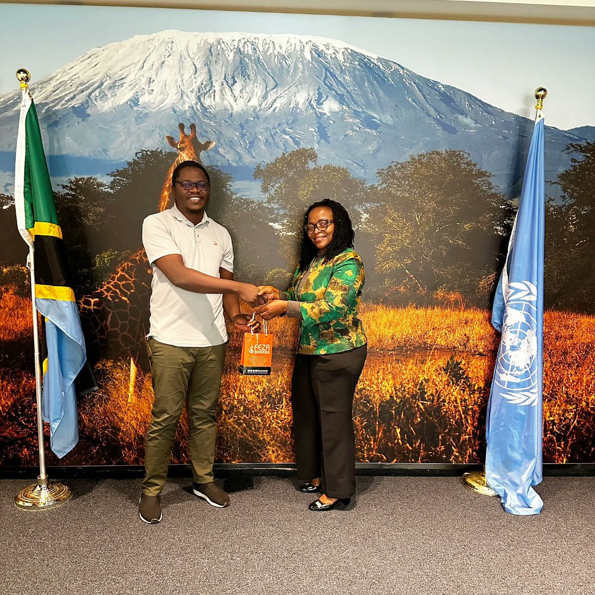 fezaalumni's tweet photo. Looking forward to working together for our alumni’s growth and success! 
#FezaAlumni 
#UnitedNations 
#TanzaniaHouse https://t.co/rg2sjlAYR7