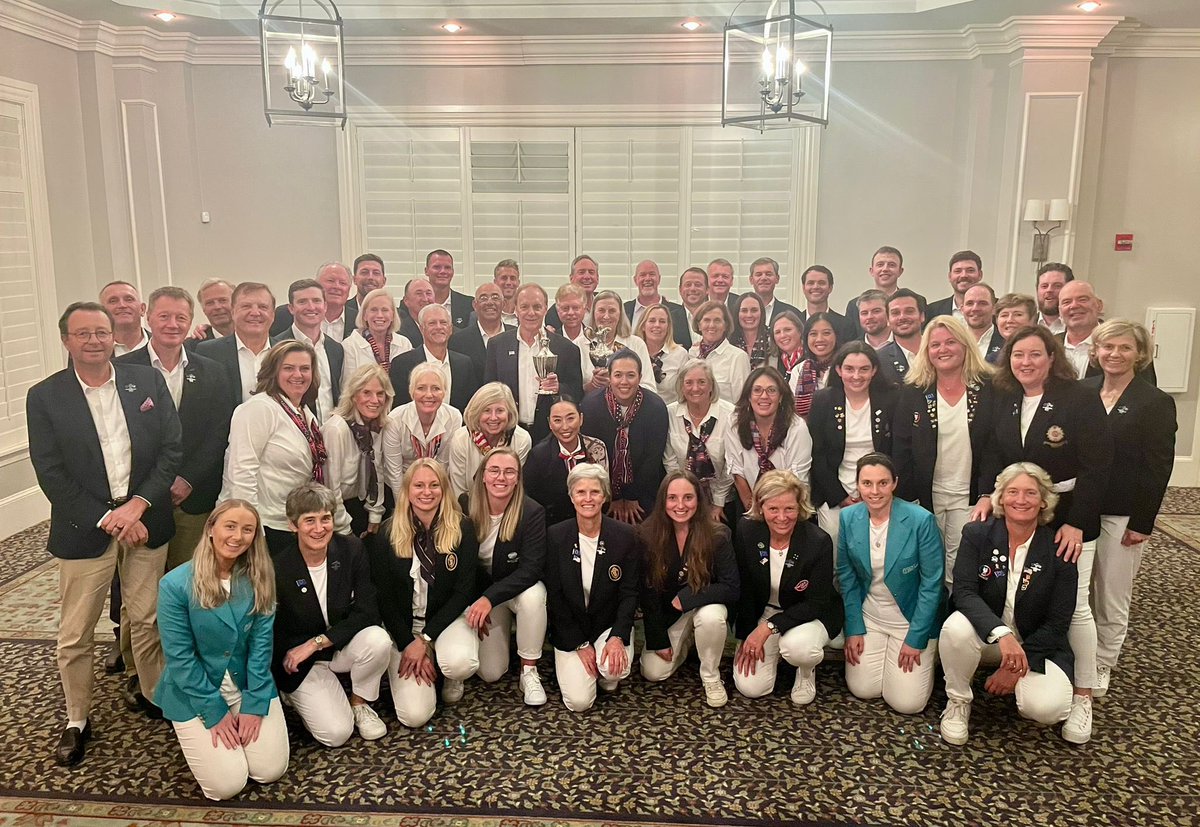 jackief292's tweet image. Very honoured and proud to be selected for first European women’s team to play v USA in Concession Cup in Savannah. Good golf from Seniors and Mid-Ams. 
USA started strong in pairs but good fight back from Europe in singles to finish 13.5 🇺🇸9.5 🇪🇺

@EnglandGolf