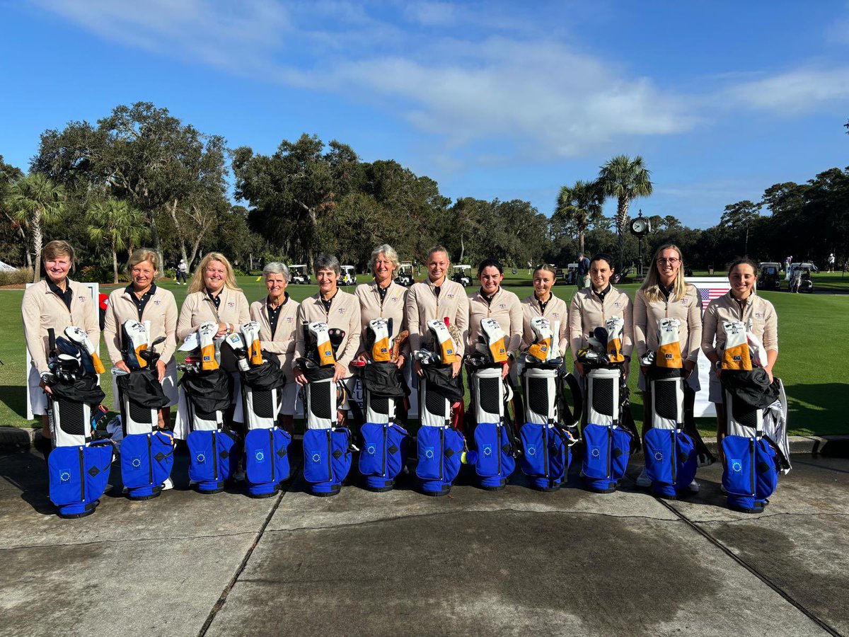 jackief292's tweet image. Very honoured and proud to be selected for first European women’s team to play v USA in Concession Cup in Savannah. Good golf from Seniors and Mid-Ams. 
USA started strong in pairs but good fight back from Europe in singles to finish 13.5 🇺🇸9.5 🇪🇺

@EnglandGolf