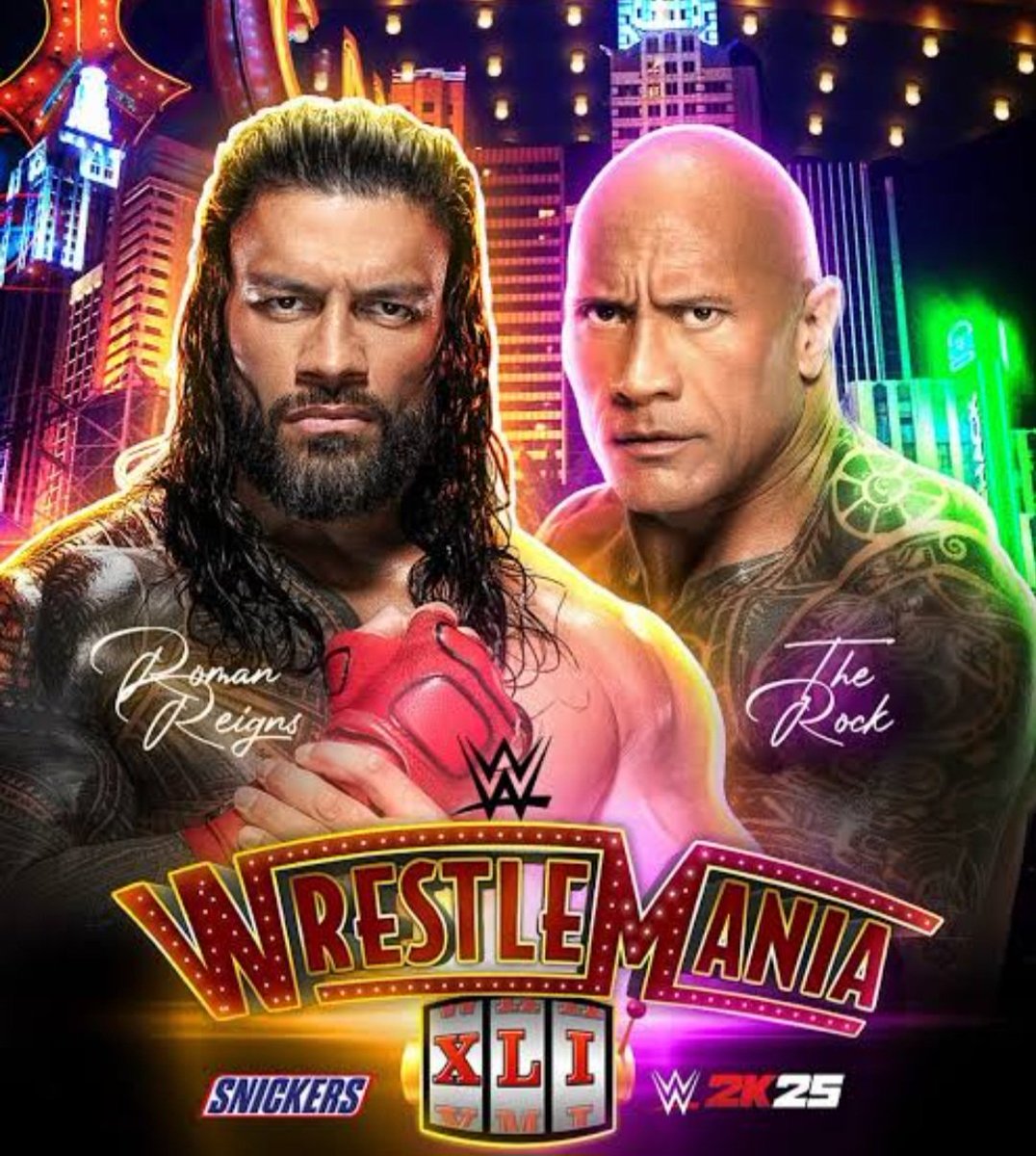 Reigns_city's tweet photo. WrestleMania 41 Night 2 Main Event 🔥

#RomanVsRock https://t.co/FPheLC3NFW