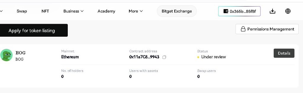 Bitget Is Coming @bitgetglobal <a href="/BitgetWallet/">Bitget Wallet 🩵</a> pls Approved $BOG 🫵🏻🐸🫵🏻🐸
$BOG The First Frog Coming
<a href="/bogtokenerc/">BOG The Frog</a>