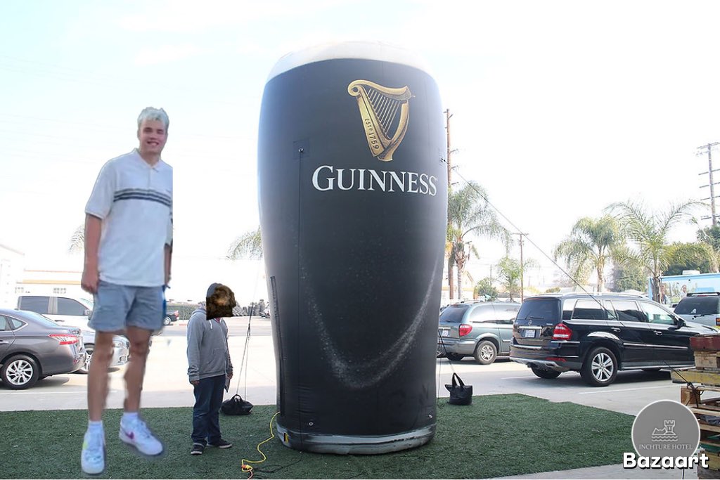 Fancy a pint with Gary Barlows son? We are open from 12 until 9pm tonight, showing all the big matches.