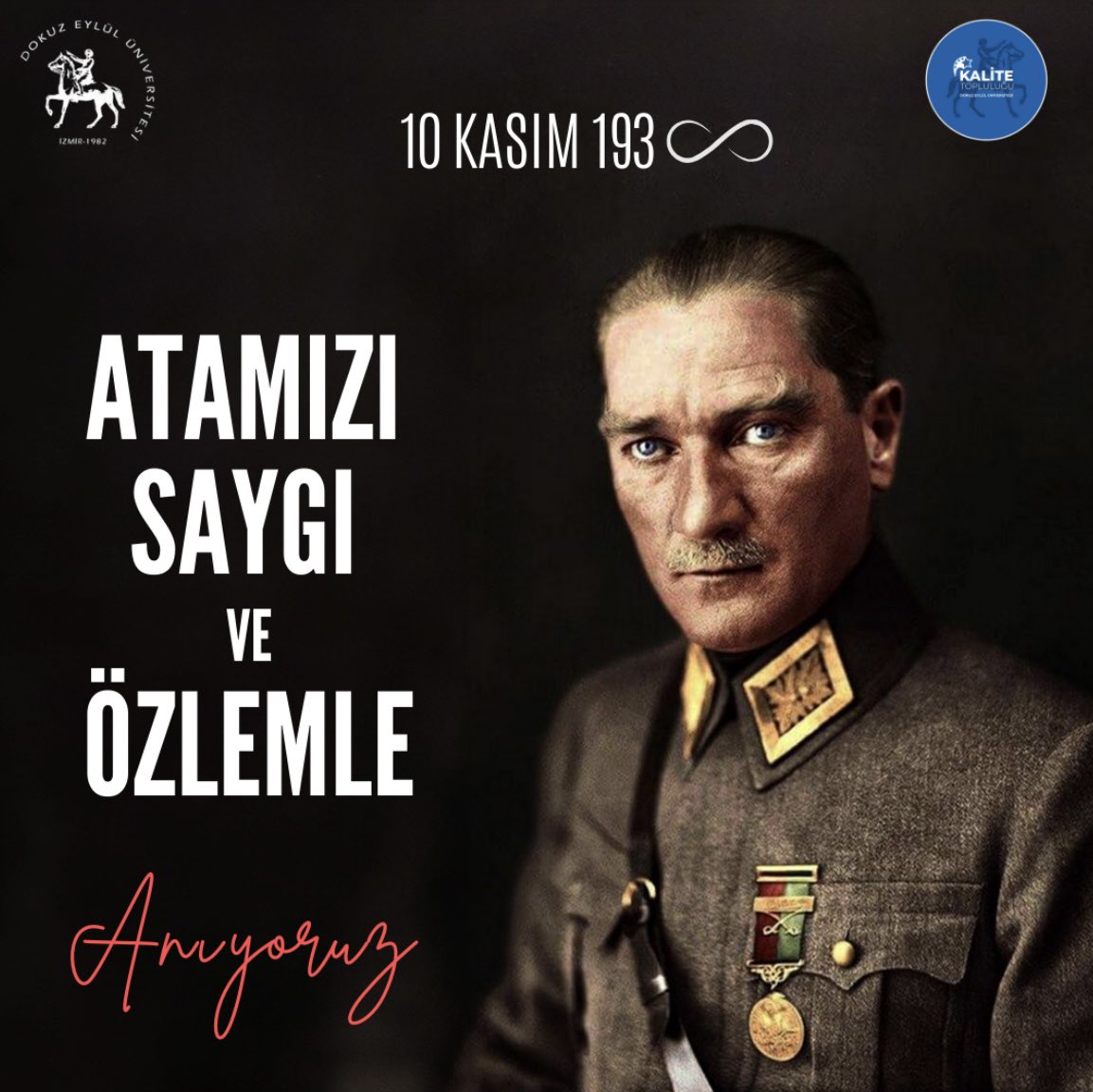 Yıl geçse de özlem hep aynı, hep derin… 10 Kasım, yalnızca bir anma değil; kalbimizde, her yeni günle yeniden büyüyen bir özlemin ifadesi… Atam, fikirlerinle ışığımız, bıraktığın değerlerle rehberimiz olmaya devam ediyorsun. Seni her daim kalbimizde yaşatacağız 🖤