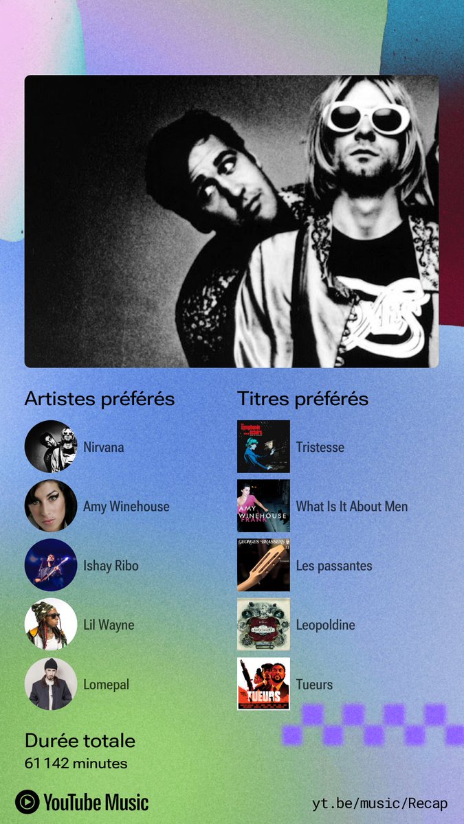 MTi3u's tweet photo. Voici mon #YouTubeMusicRecap 2024 ! Pour voir le vôtre : https://t.co/Aw435bZZzu https://t.co/DLYDcw9Qay