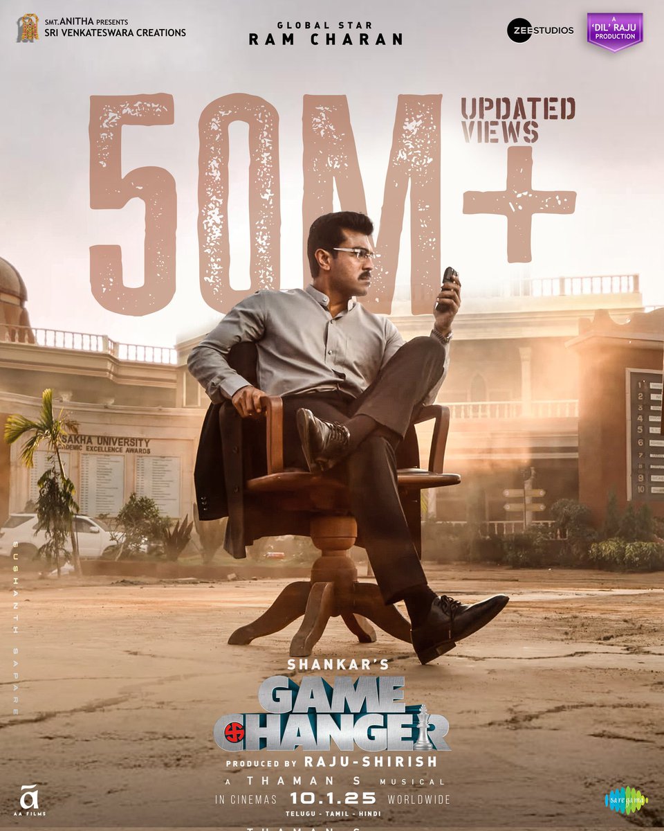reviews_bloger2's tweet photo. Another day
Another record 💥
Low hyped movie tho kuda ee records antey mathram pure mass Anna Nuvvu mathram
Truly #Unpredictable
#GameChagerTeaser
#gamechanger
#RamCharan𓃵 https://t.co/XndZScncHs