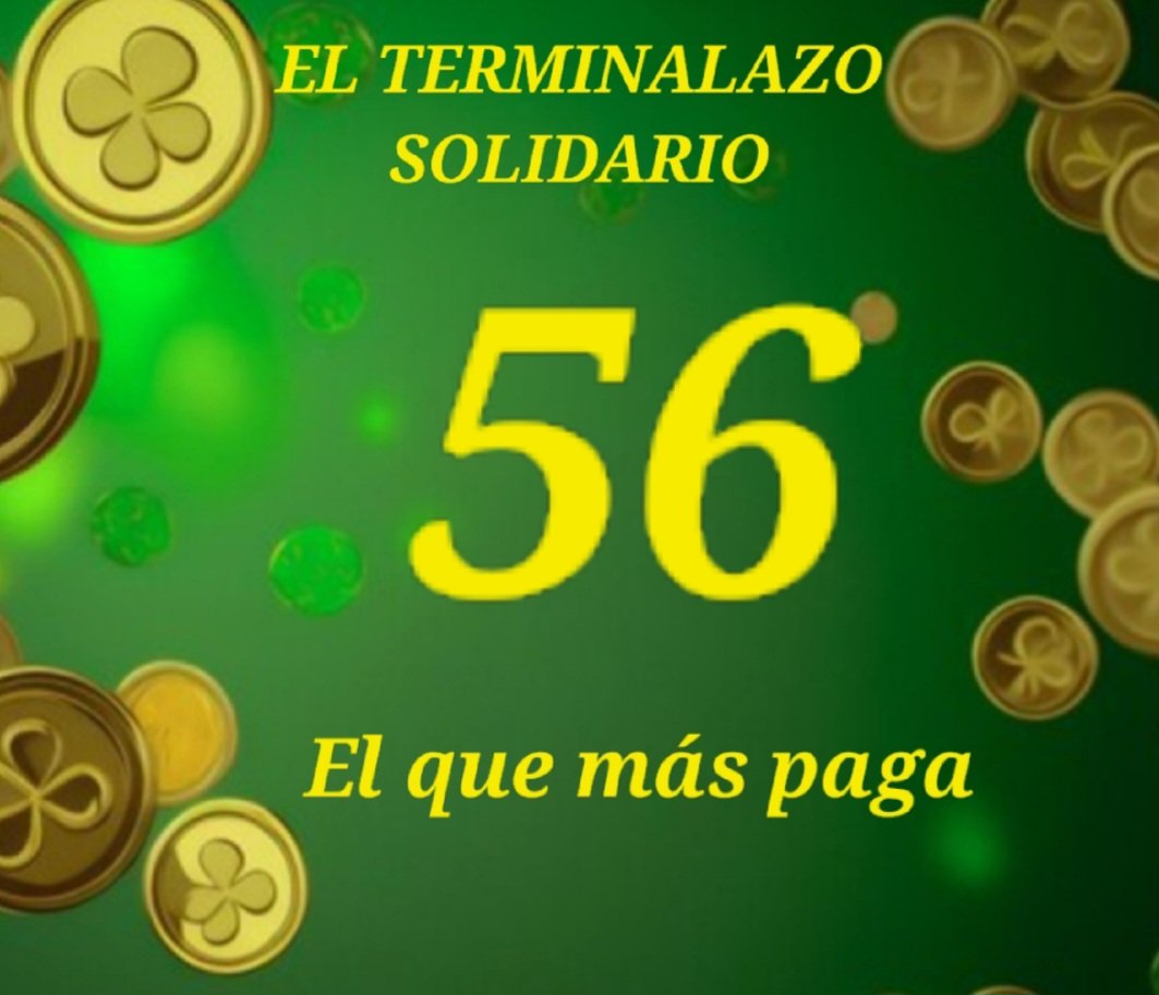 EL TERMINALAZO SOLIDARIO      
SORTEO #44612
10/11/2024
3:00       
TERMINAL GANADOR (56)