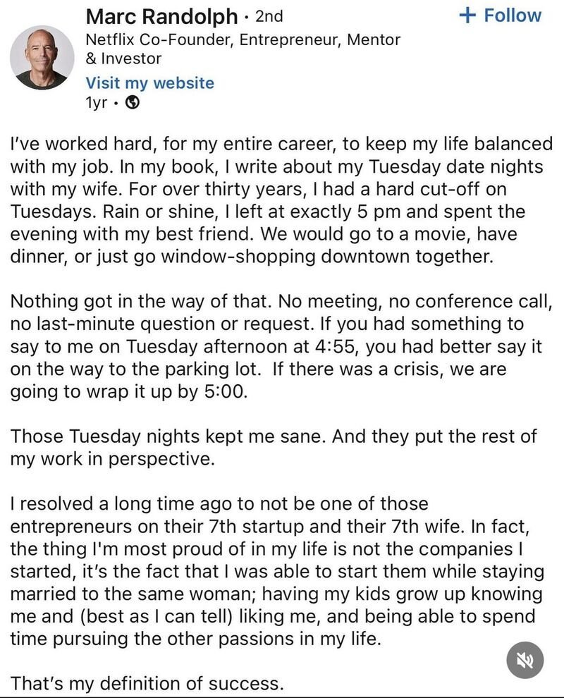 The man that started Netflix really won in life.