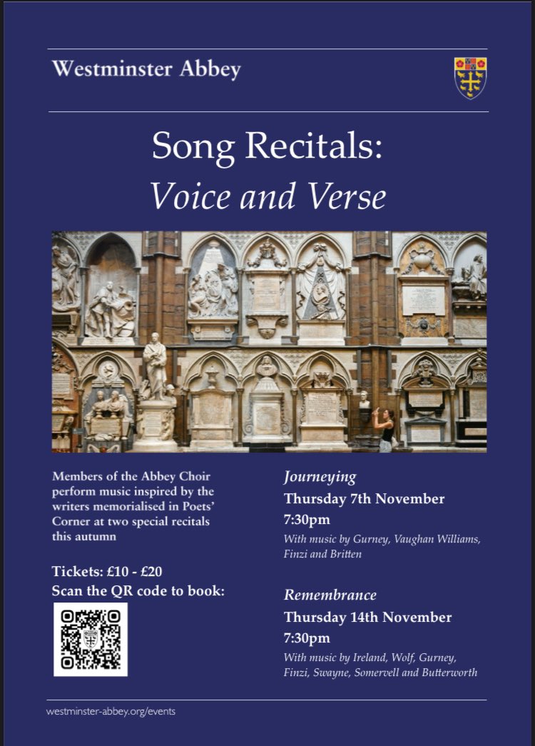 I’m singing some of my favourite songs in the second of these recitals on Thursday <a href="/wabbey/">Westminster Abbey</a>, but more importantly some absolutely brilliant colleagues are singing wonderful songs too! It would be so nice to see some friendly faces if any of you fancies coming along. <a href="/WAbbeyChoir/">Choir of Westminster Abbey</a>