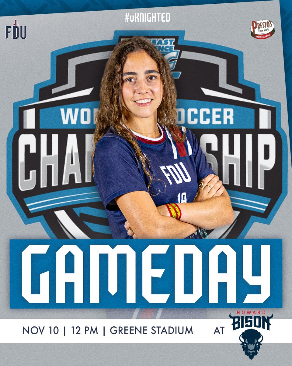 FDU Women's Soccer (@fduknightswsoc) on Twitter photo CHAMPIONSHIP GAMEDAY.
π #1 Howard
π NEC Championship
π Greene Stadium (Washington, D.C.)
β° 12 p.m.
πΊ ESPN+ & NEC Front Row
π FDUKnights.com
#uKNIGHTED | <a href="/necwsoccer/">NEC Women's Soccer</a> CHAMPIONSHIP GAMEDAY.
π #1 Howard
π NEC Championship
π Greene Stadium (Washington, D.C.)
β° 12 p.m.
πΊ ESPN+ & NEC Front Row
π FDUKnights.com
#uKNIGHTED | <a href="/necwsoccer/">NEC Women's Soccer</a>