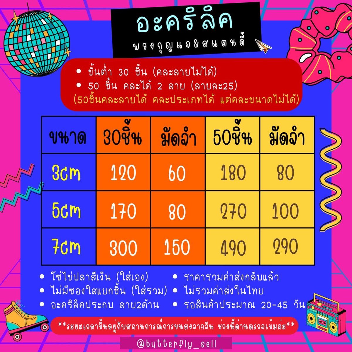 butterfly_Sell's tweet photo. 💖Pls RT สุ่มผลิต 3cm30ชิ้น

**ปิดรับ 17/11

✨อะคริลิค พกจ&amp;สแตนดี้ 
🖇️ขนาด 3,5,7 cm
⭐️ขั้นต่ำ 30ชิ้น/1ลาย
📌50 ชิ้น คละได้ 2 ลาย

📣สั่งผลิต 👉🏻 https://t.co/8bo7Ycz2G7

💥เก็บรอบเดียว
💙รับมัดจำ
🖐🏻ไม่มีซองแยกชิ้น

🇨🇳งานจีน รอ 20-45วัน
*ไม่รับงานเร่ง

#รับทําgiveaway #รับทำของแจก https://t.co/LTAUZQQjnI