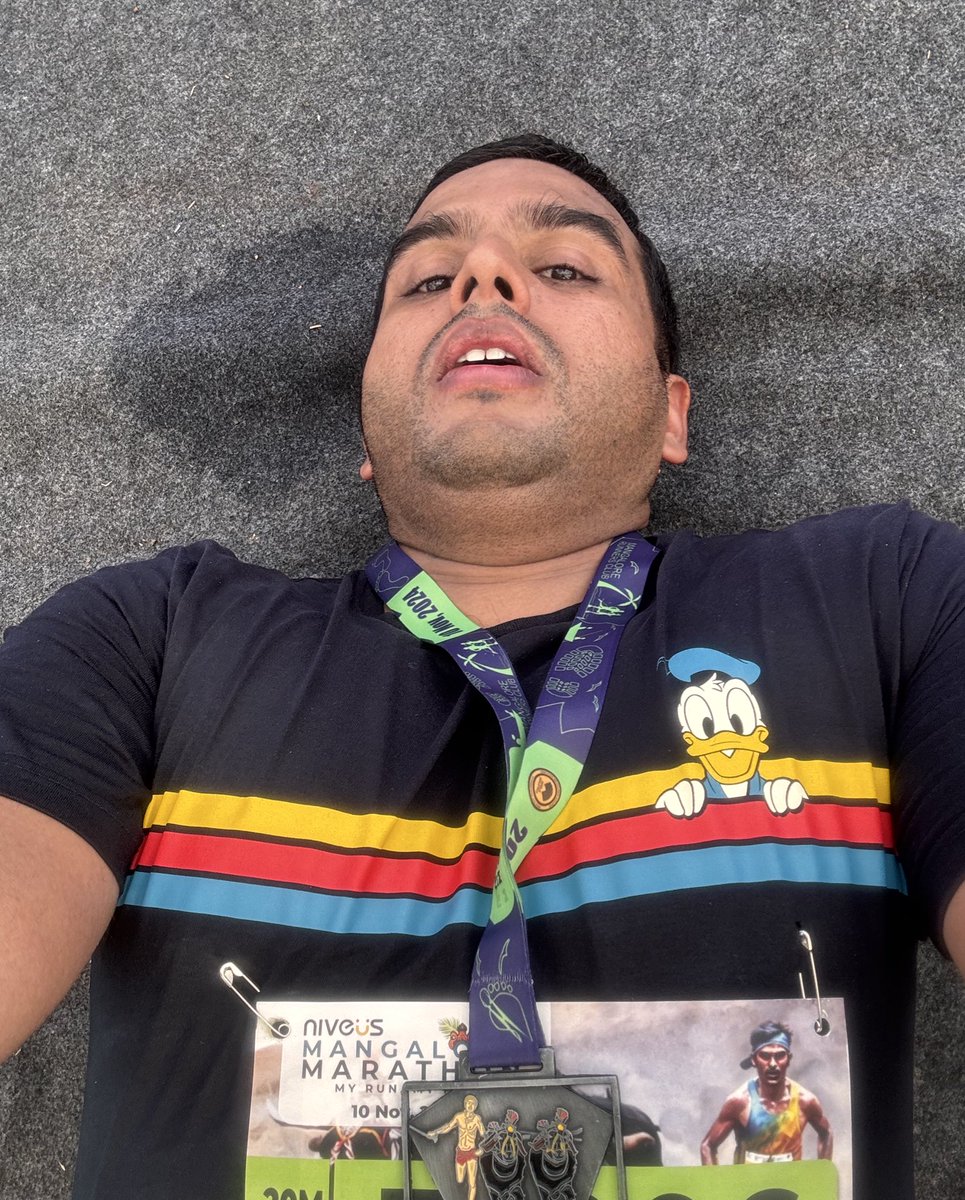 paap_singer's tweet image. Mangalore was insanely humid. Have no idea how I completed 32km. 
Cramps plus heat is a killer.