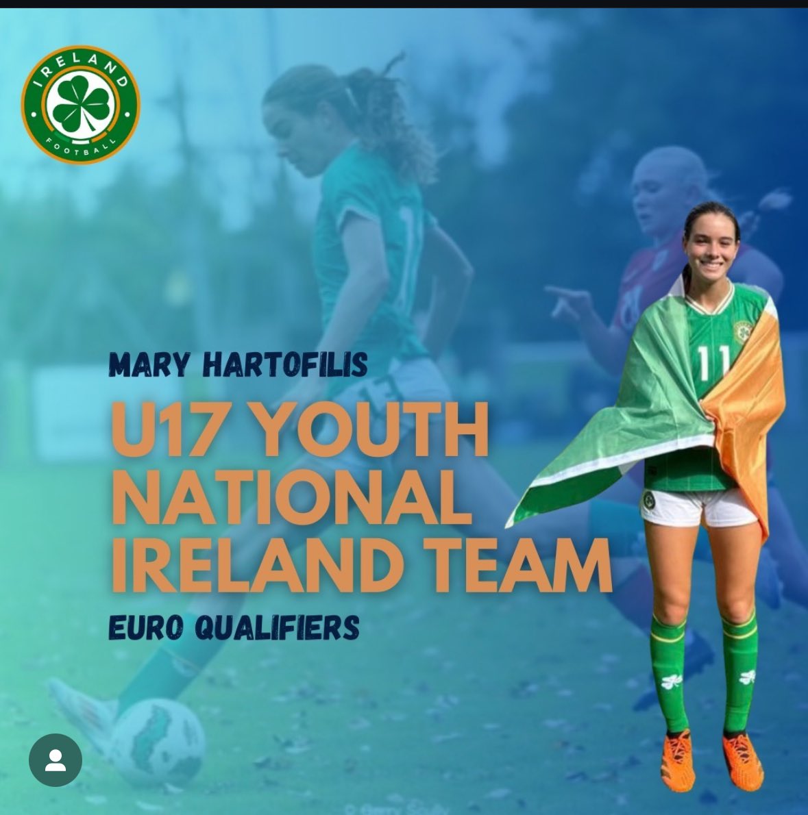 Excited to represent Ireland in the U17 UEFA qualifiers in Alicante, Spain.  Facing Spain, Austria and Denmark over the next week.  Ready for this!!#COYGIG