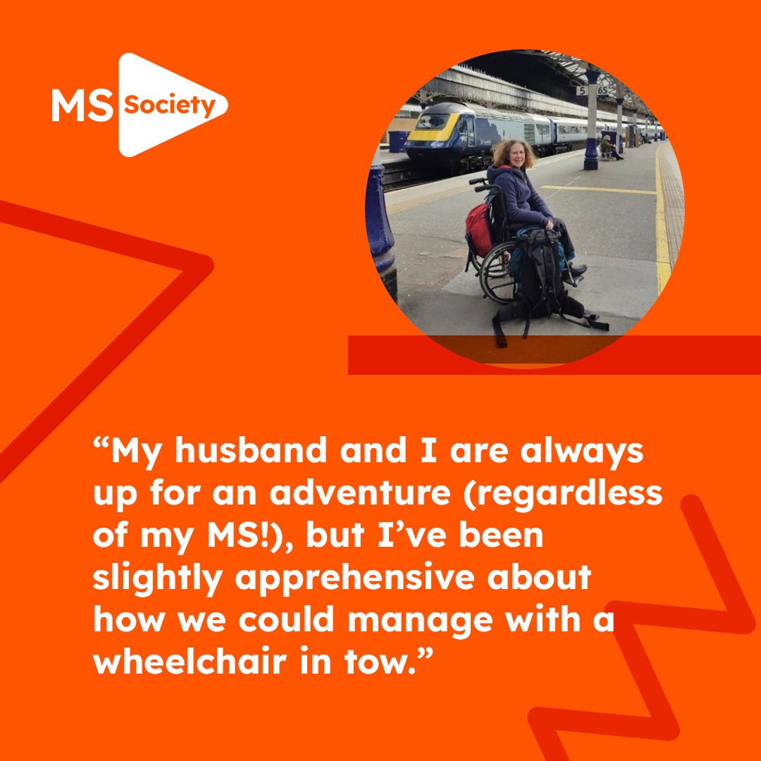 Mary lives with secondary progressive MS (SPMS) in West Yorkshire. Recently, she and her husband took a trip around Scotland by train. 🏔️ 

Mary tells us about their adventures and her experiences of travelling by train with a wheelchair 🚂 mssoc.uk/3NZrSCX