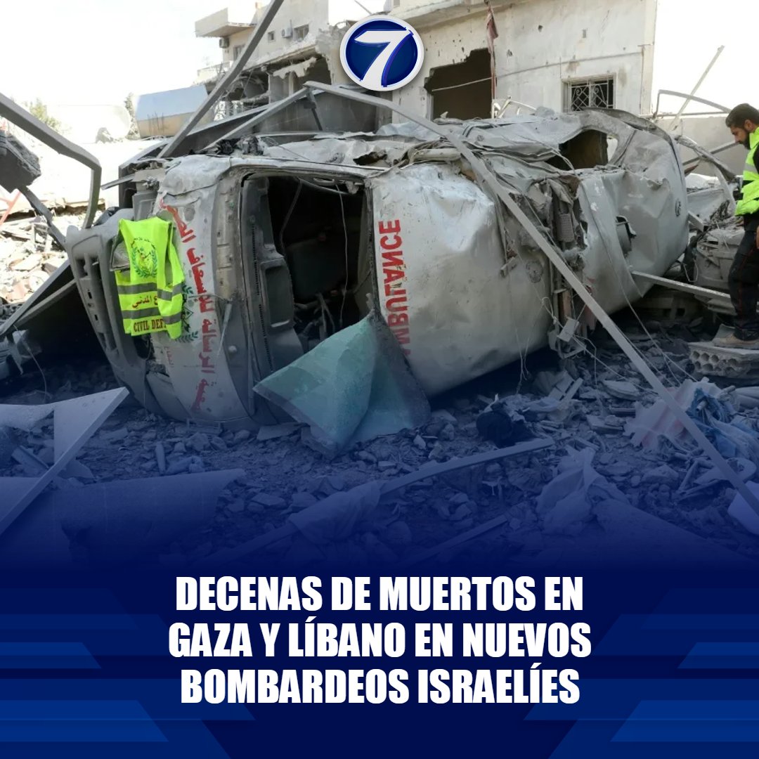 Noti7Guatemala's tweet image. 🚨 Decenas murieron este domingo en #Gaza y #Líbano en nuevos #bombardeos israelíes ➡ bit.ly/3YYzH1V