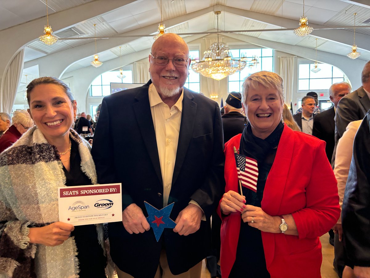 On Friday, we sponsored a Salute to #VeteransDay  breakfast by the North Shore Chamber of Commerce. We were honored to have Navy veteran and AgeSpan IT Specialist Marcel DeVoe with us. Read more about Marcel's story here agespan.org/veterans-among… We are grateful for your service!