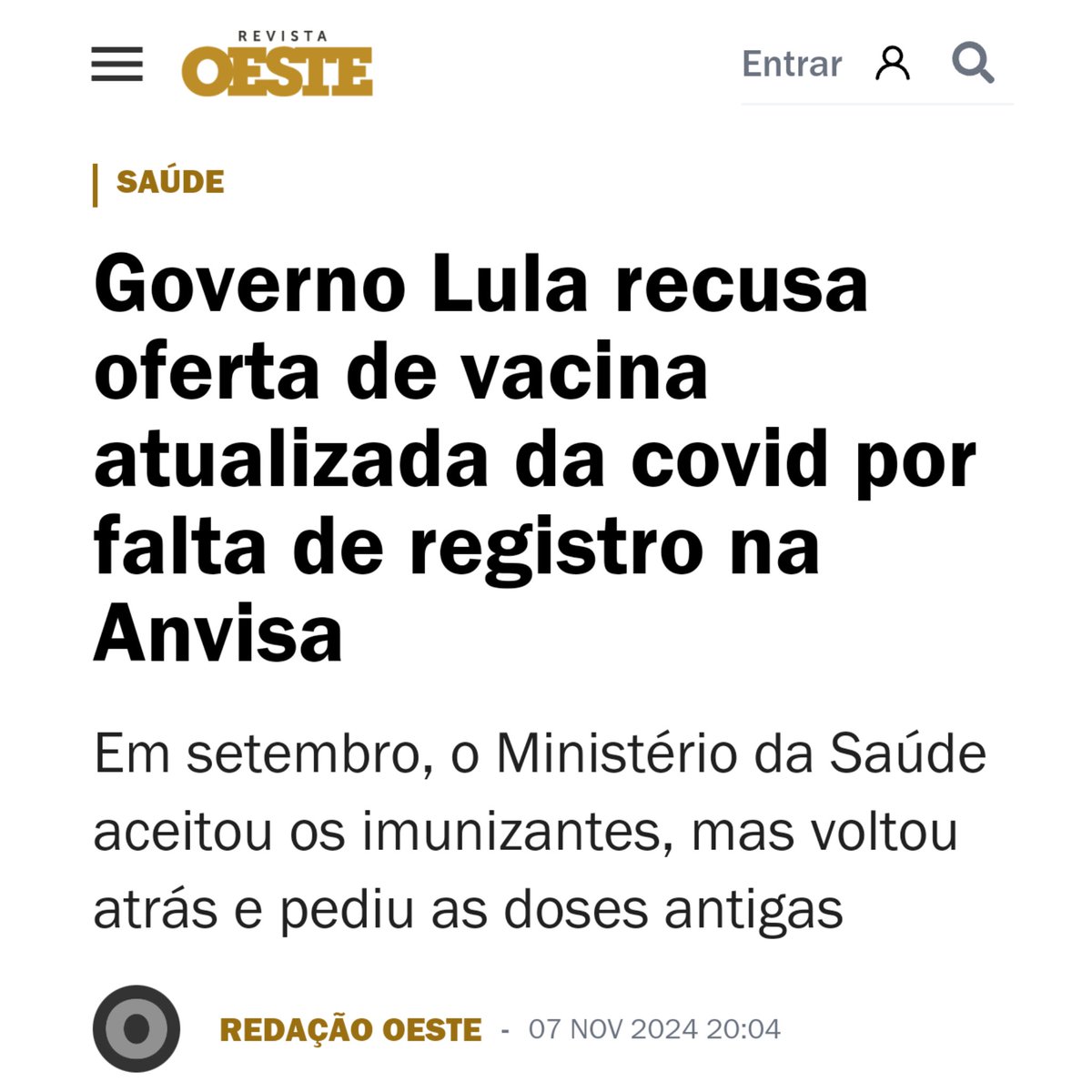 - Cobranças de determinados deuses da democracia, dos tais "cientistas", da velha imprensa e de outros alinhados e orquestrados em suas desinformações?

- Nunca foi por saúde, sempre foi pelo poder e pelo saco gordo do papai Noel fora de época.