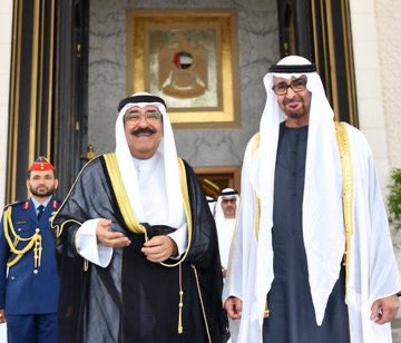 وفقكم المولى وسدد خطاكم …. وأذل بقدرته من عاداكم …. 

حللت أهلاً و وطئت سهلاً ضيفاً كريماً على أخيك حضرة صاحب السمو #الشيخ_مشعل_الاحمد_الصباح 
#الكويت_ترحب_بمحمد_بن_زايد