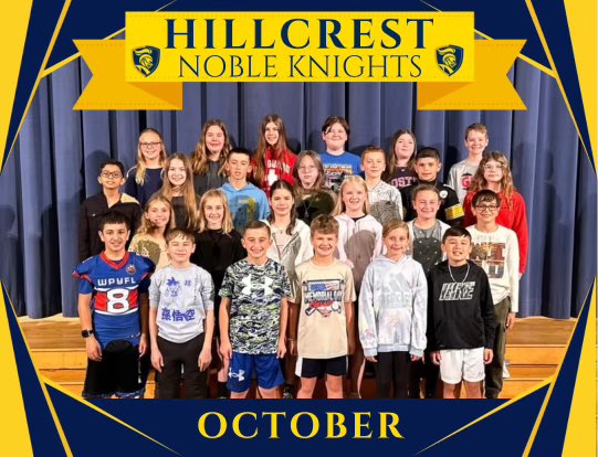 Congratulations to our 💙💛 Noble Knights for the month of October!  Keep up the tremendous 🤩 work!!!  Great job 👏 following the Keys 🔑 to the Castle 🏰!