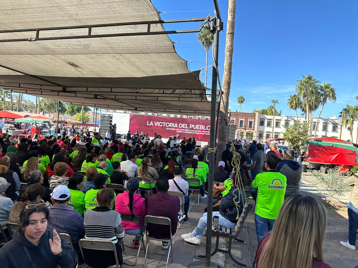 #TriunfoDelPueblo ... así desde la Plaza Emiliana de Zubeldía en Hermosillo Sonora