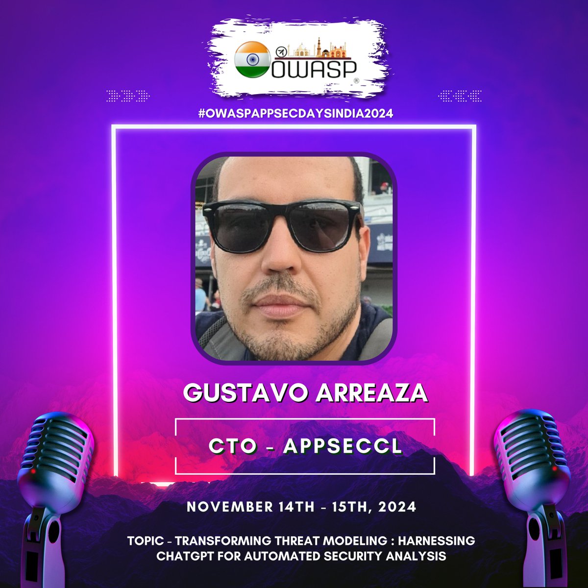 🚀 Excited for Gustavo Arreaza's talk on "Transforming Threat Modeling: Harnessing ChatGPT for Automated Security Analysis" at #OWASP #AppSecDaysIndia 2024! Learn how AI is redefining threat modeling and boosting security analysis.🔒🤖 #Cybersecurity #AIinSecurity #ThreatModeling