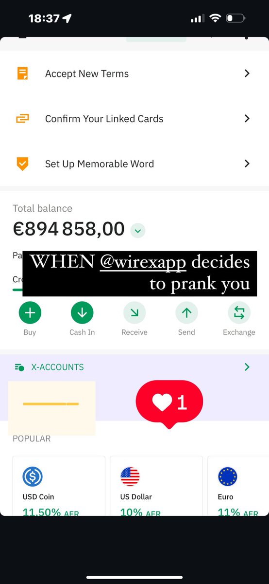 I transferred 0.1 #ETH and <a href="/wirexapp/">Wirex</a> turned them into 800k 
I was technically rich for 2 hours 👏🏼🙏

we can make it right