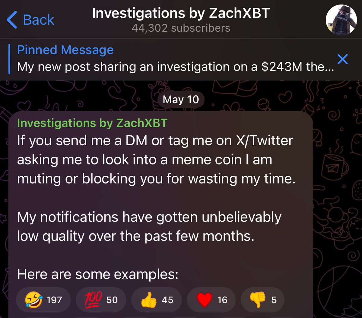 GillTrade7 @ProfitMaxi_Crew >Checks DM >Got scammed on meme coin launched  by botted milady derivative account claiming to be Solana co-founder.  Please stop wasting my time with basic scams and go learn common