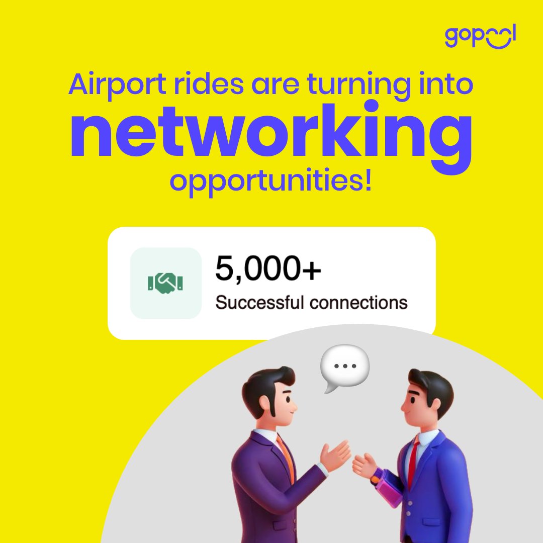 gopool_app's tweet photo. Over 5,000 successful connections (and
counting) are turning airport rides into networking
opportunities. Join the movement that makes your
airport commute both a networking opportunity and a
sustainable choice. 🤝

#Bengaluru #sustainability #India  #GoPool #travel #network https://t.co/ewQHBDVLXd