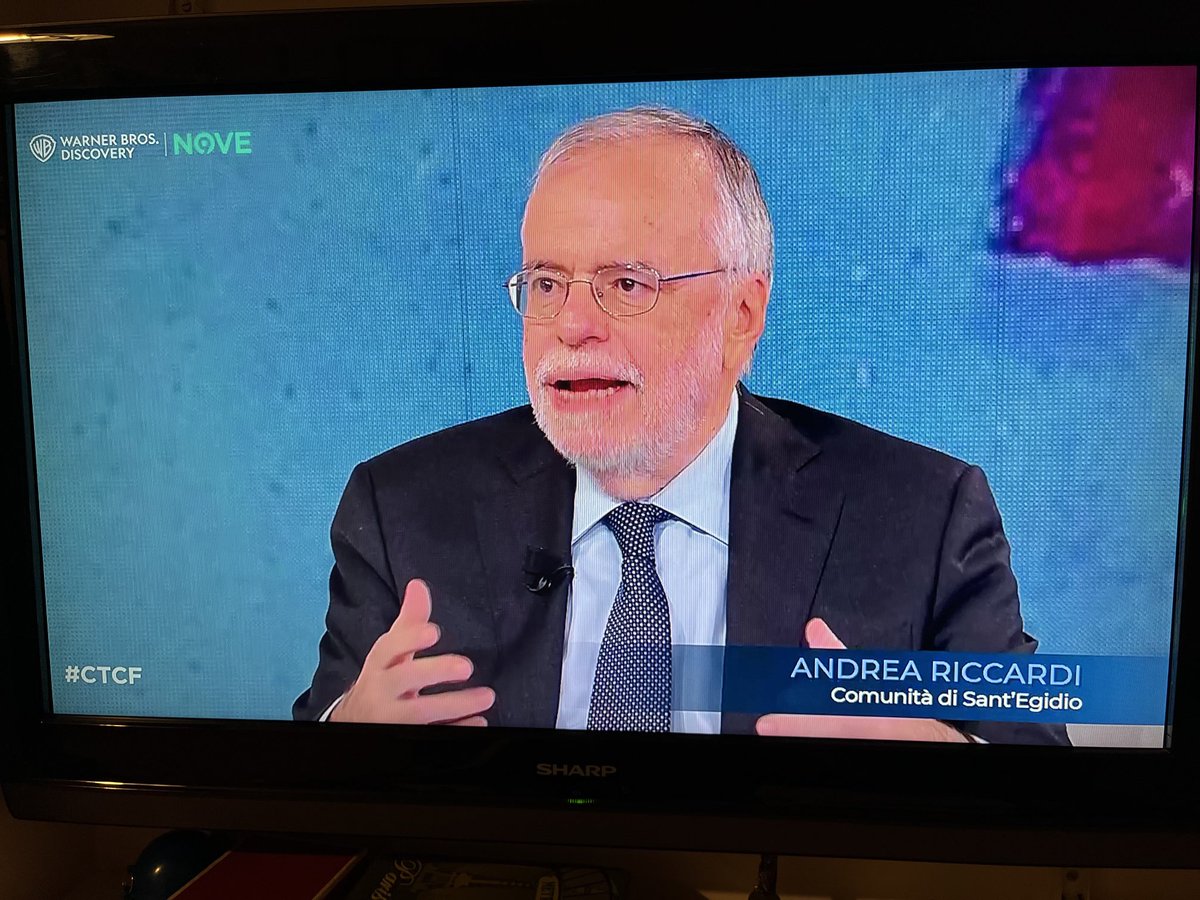 #Riccardi a ⁦<a href="/chetempochefa/">Che Tempo Che Fa</a>⁩ : “Bisogna giungere alla pace perché oggi le guerre si eternizzano e ne restiamo prigionieri”