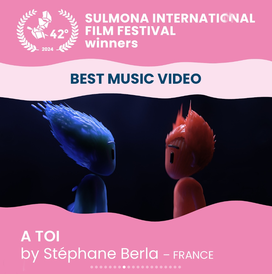 stephaneberla's tweet photo. " A toi " won the best music video award at @sulmonaiff !!!! ✨💙❤️✨ https://t.co/ZRvEG7bgpH