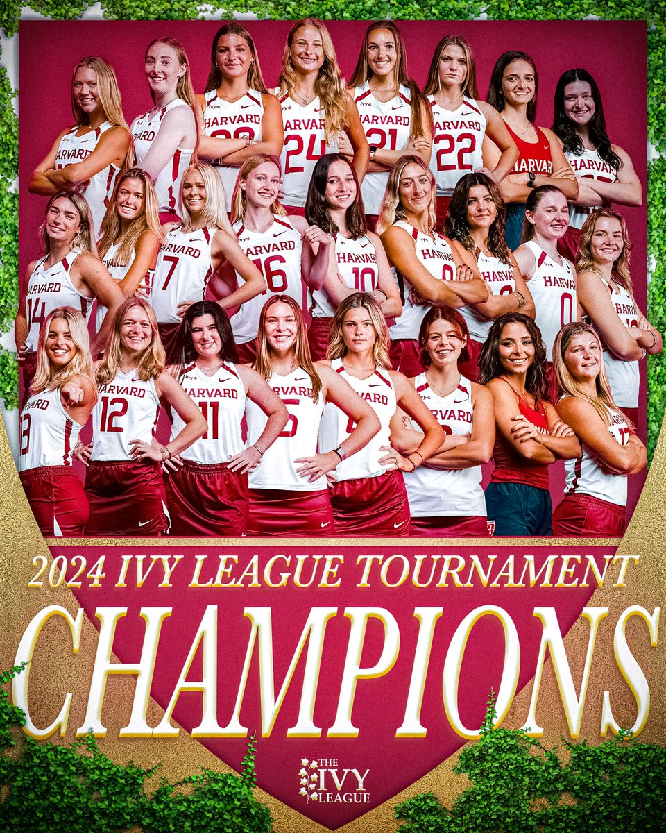 HarvardFH's tweet image. BACK-TO-BACK IVY LEAGUE TOURNAMENT CHAMPIONS 🏆🏆
For a second straight season, Harvard field hockey lifts the Ivy League Tournament trophy, defeating Princeton in OT, 2-1!
#GoCrimson