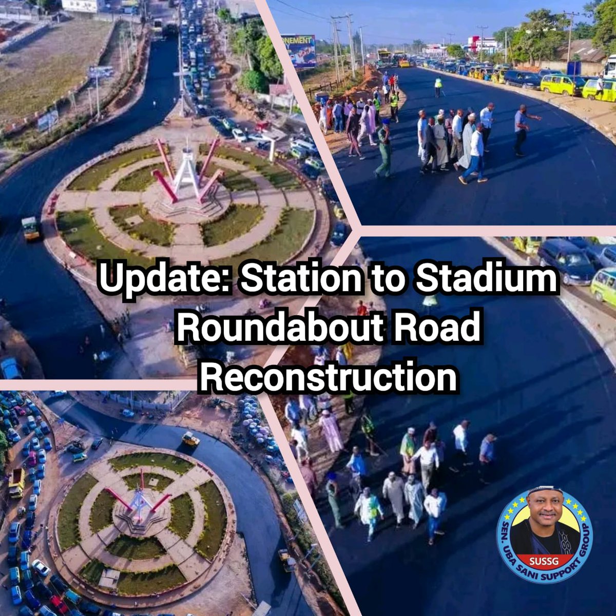 Gwamna @Uba_Sanius yana aiki! 

Yanda ake Sabunta aikin gina titin stadium Roundabout zuwa Sabo Tasha yake gudana wanda Kamfanin MotherCAT Ltd, takeyi 

Matsayin: Aiki yana Cigaba.