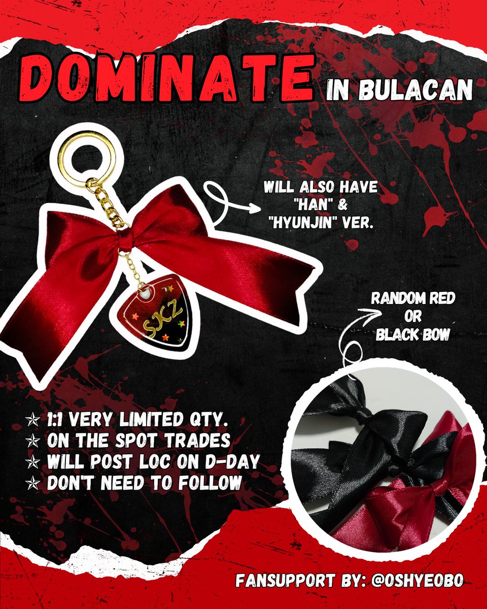 ☣︎☢︎⚠︎DOMINATE IN BULACAN⚠︎☢︎☣︎

FANSUPPORT BY: <a href="/OSHyeobo/">𐙚⋆°. Bestie Hazel.°⋆𐙚</a>

⚠︎Resin Keyring
⚠︎RT &amp; Like
⚠︎Limited quantity 1:1
⚠︎Random Ver.
⚠︎More details ↓↓↓

#StrayKids #SKZ_in_BULACAN #dominATE_BULACAN  #dominATE_in_Bulacan